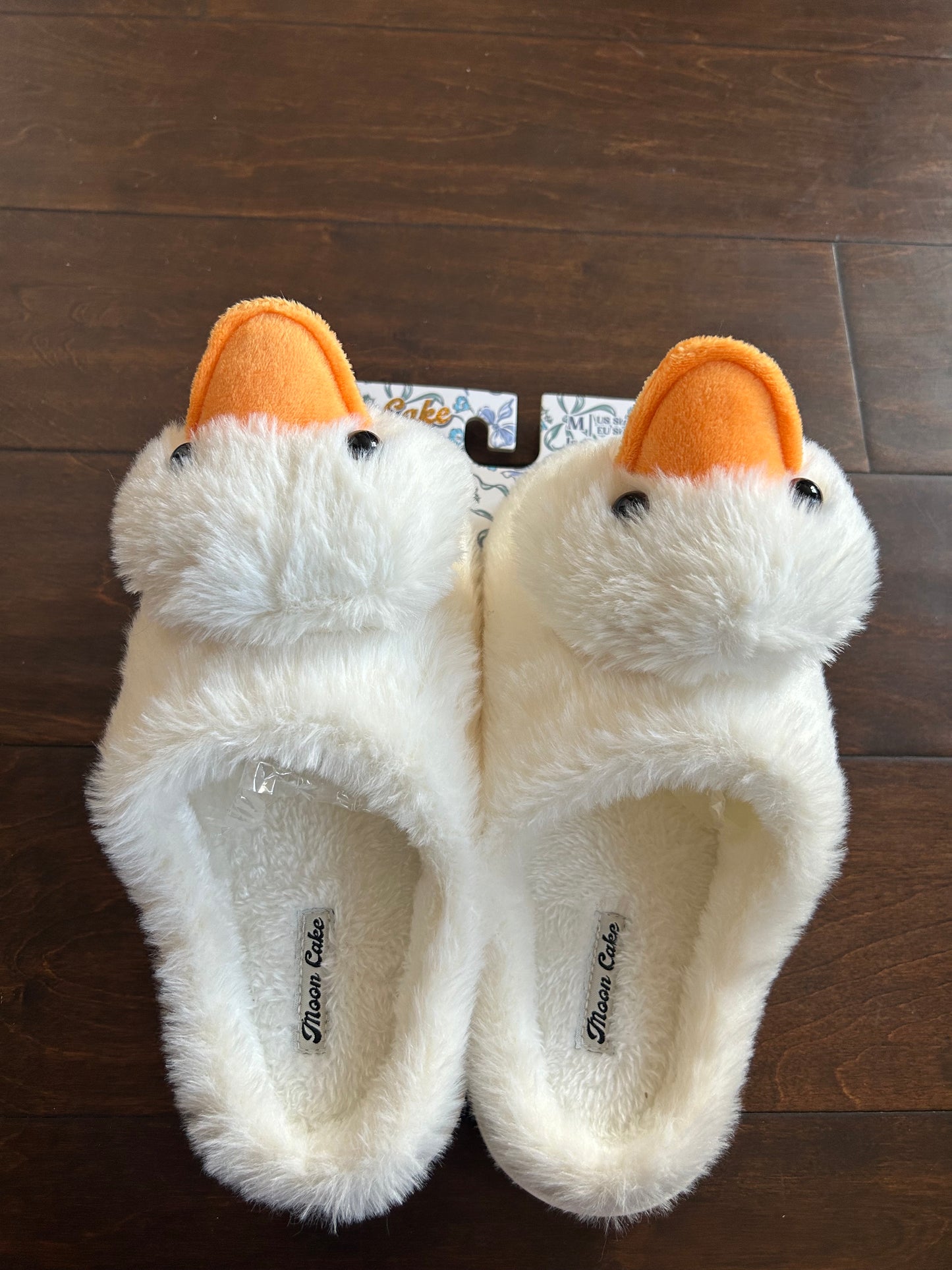 Moon Cake Womens Faux Fur Memory Foam Slippers New Easter Duck