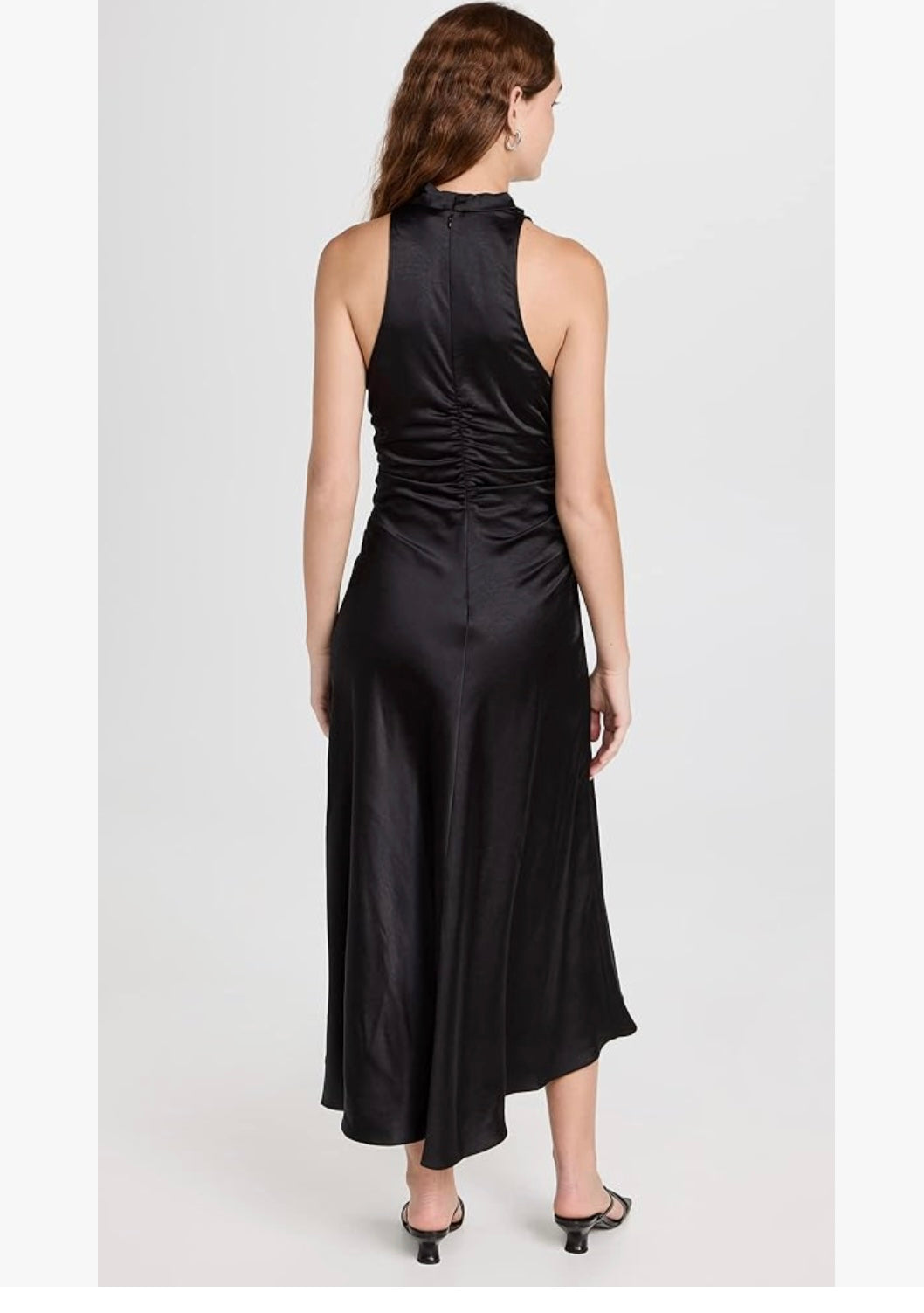A.L.C Inez Black Midi Dress Ruched Sz S New Formal