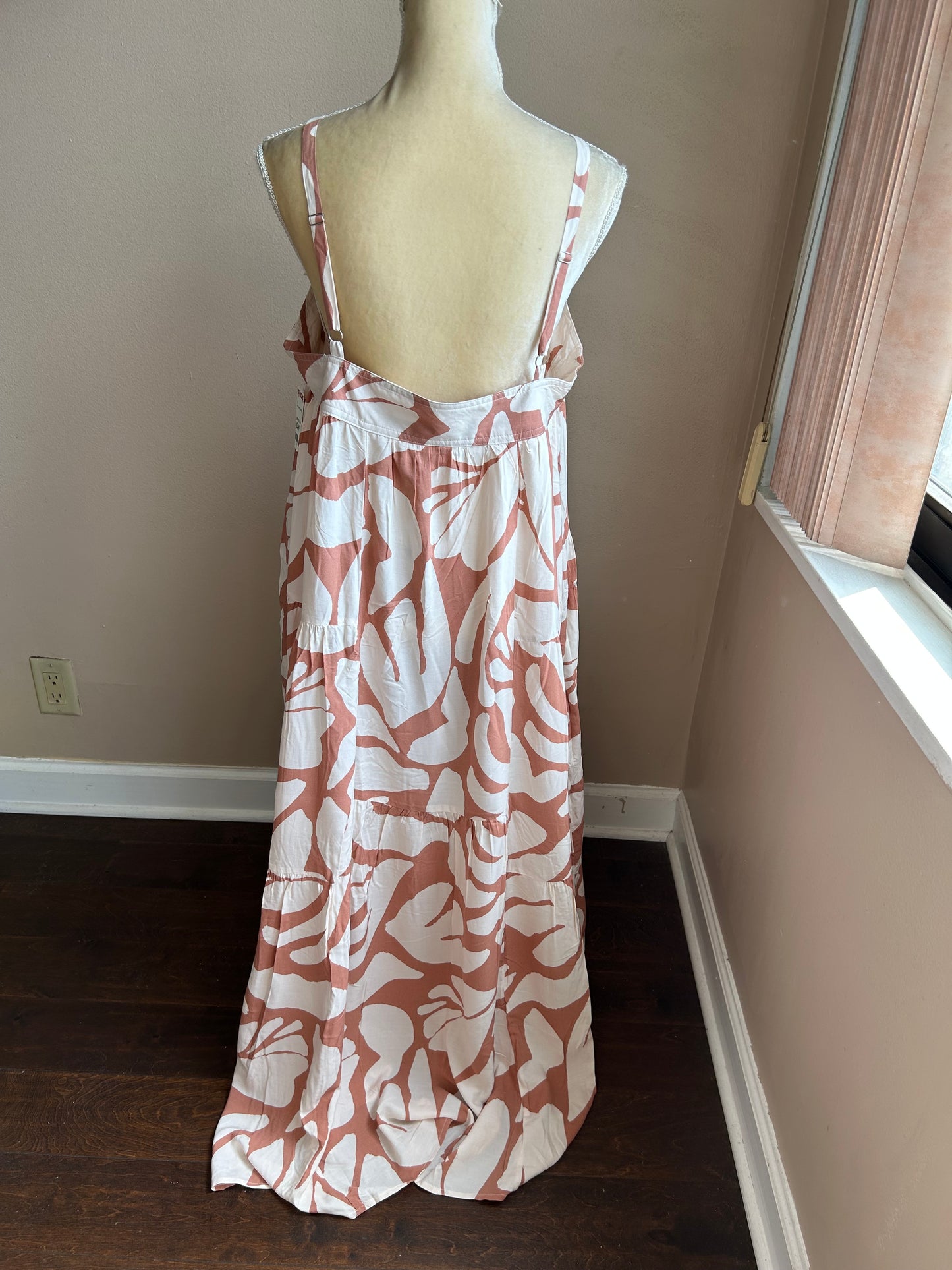 Abel the Label Anthropologie Maxi Dress NWT Strappy Boho Beige Cream