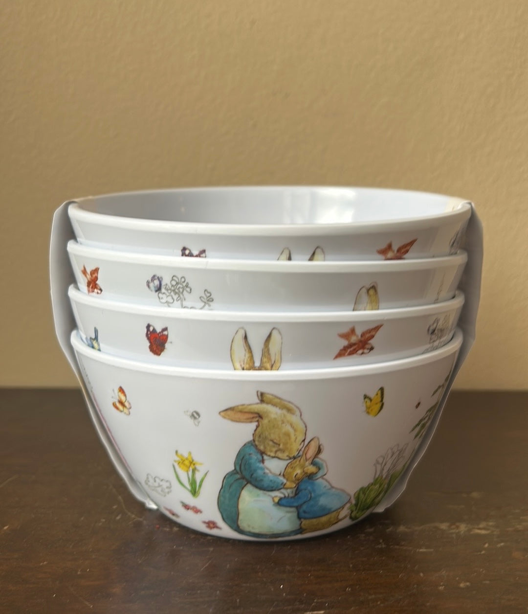 Beatrix Potter Peter Rabbit Melamine 8 Pc Easter Spring Dinnerware Set New