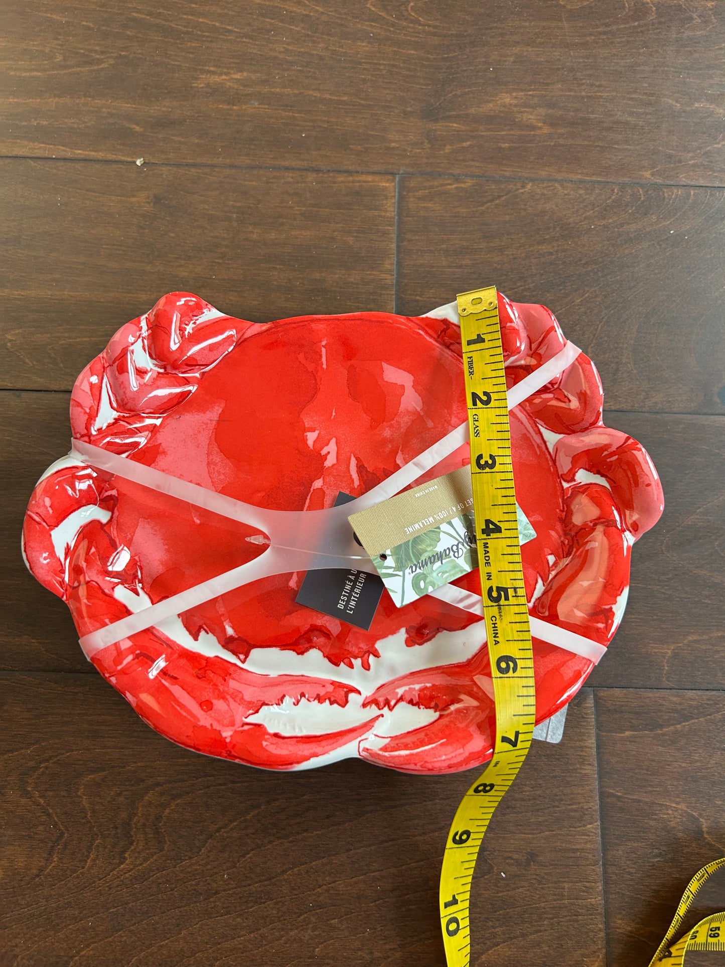 Tommy Bahama Appetizer Plates Set Of 4 Red Melamine Nautical