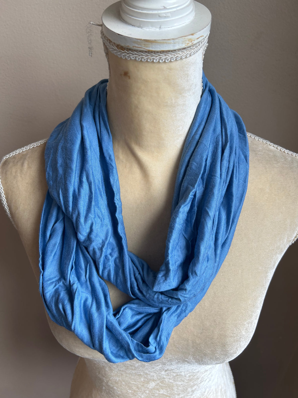 New Womens Infinity Scarf Blue Viscose 5001-3102
