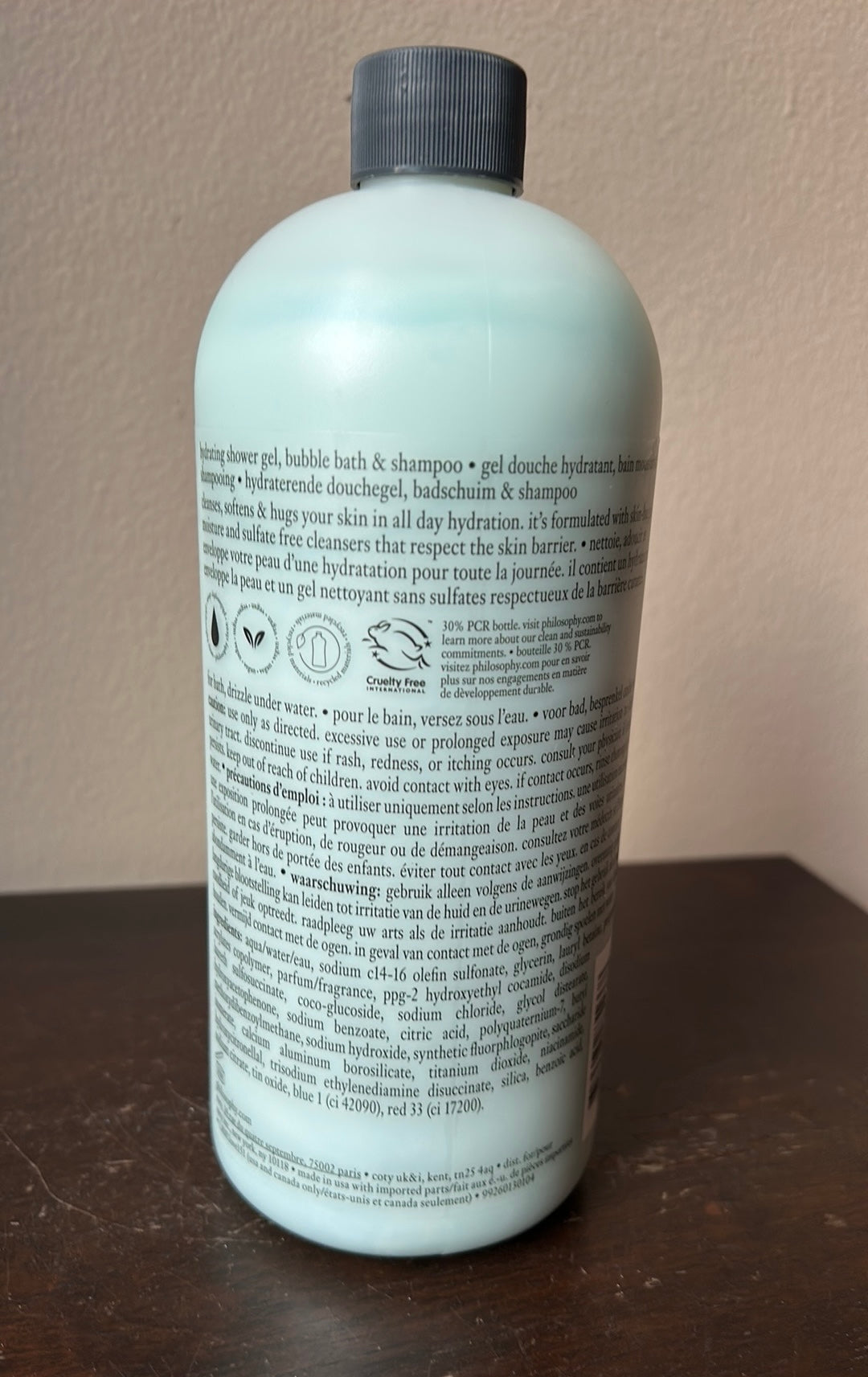 philosophy snow angel shower Bath Hydrating Shower gel 32 oz New