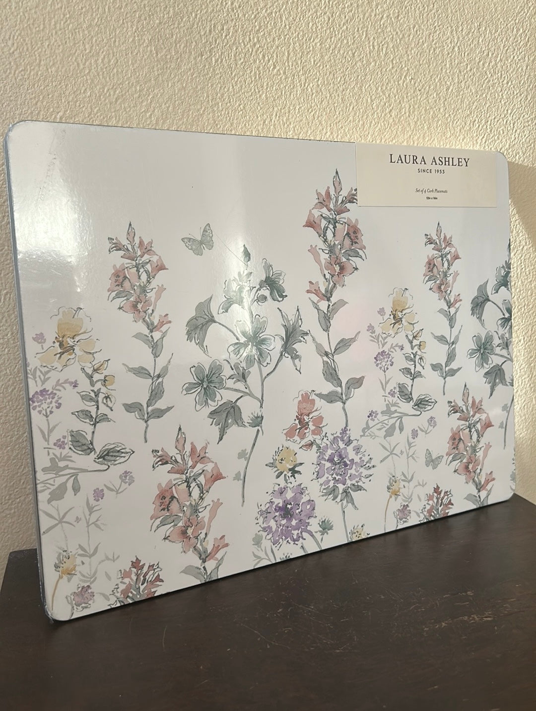 Laura Ashley Set Of 4 Cork Placemats New Floral Spring