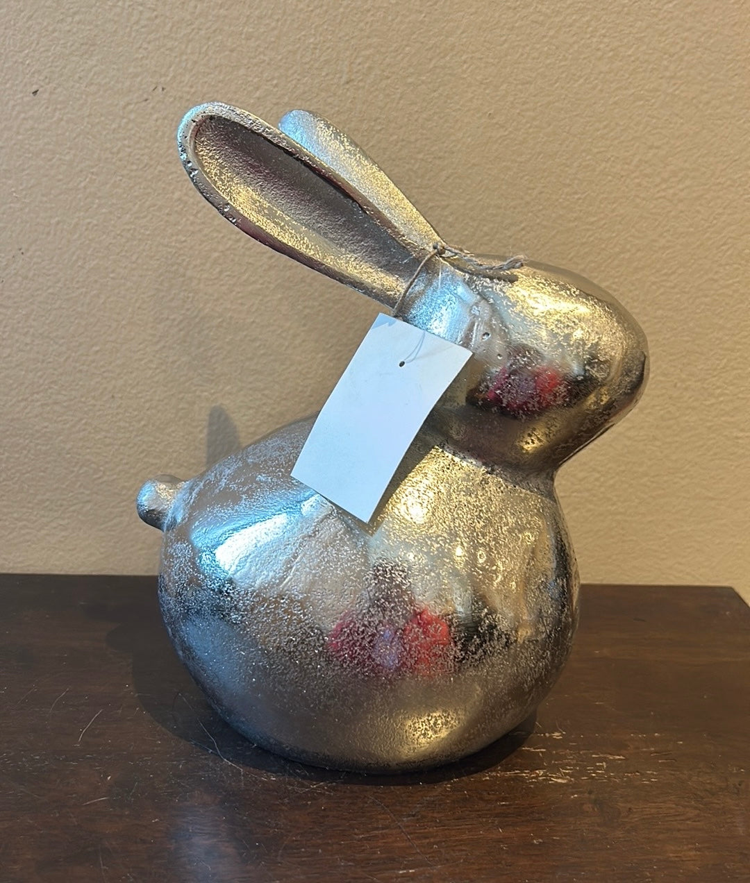 Hip + Hop Easter Bunny Figurine Metal Silver New