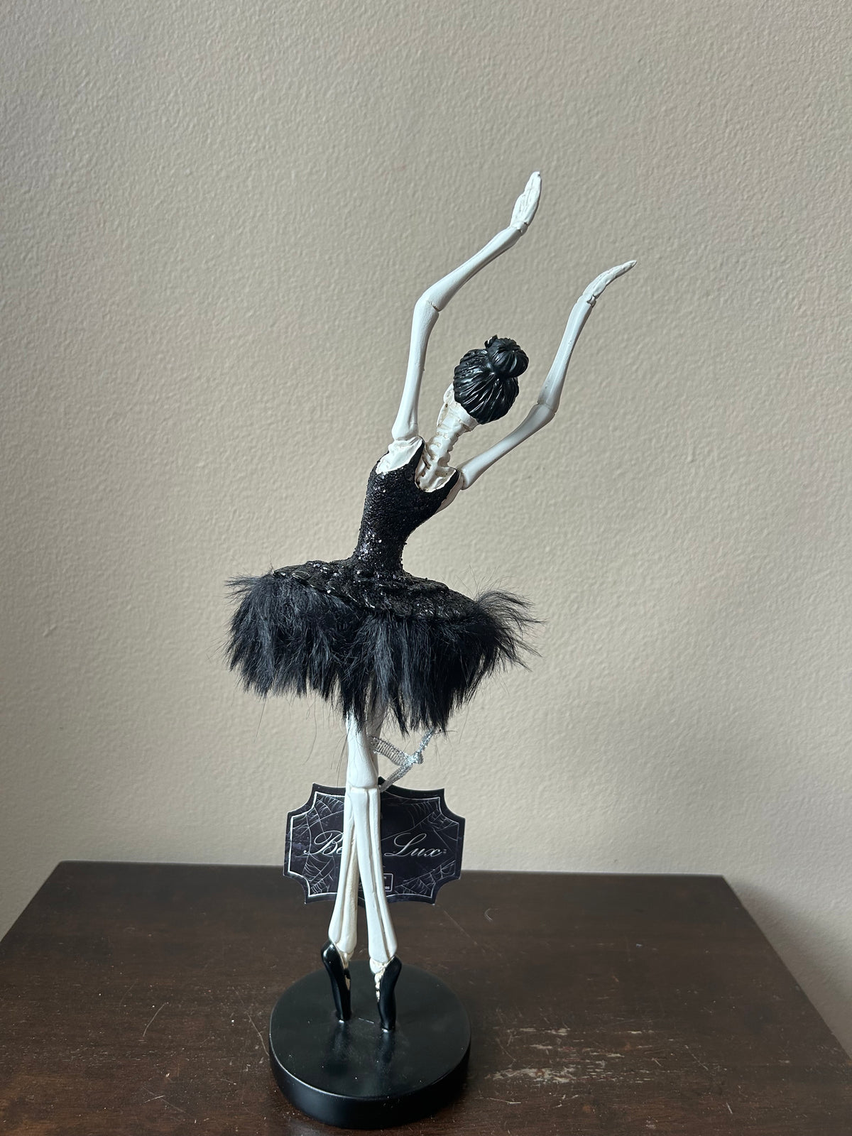 Bella Lux Halloween Ballerina Skeleton Figurine Statue Tabletop New
