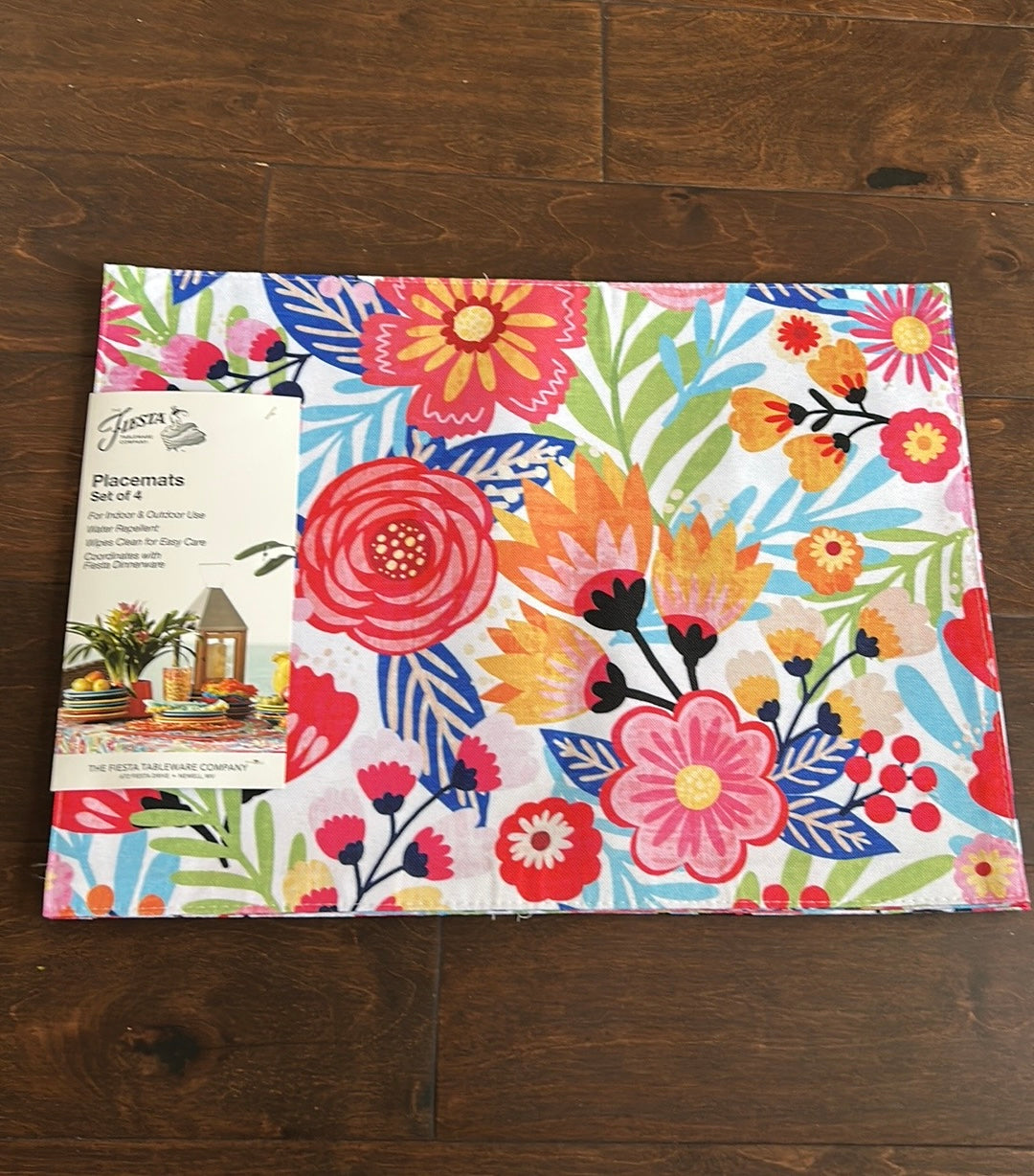 Fiesta Set Of 4 Placemats Floral Colorful New