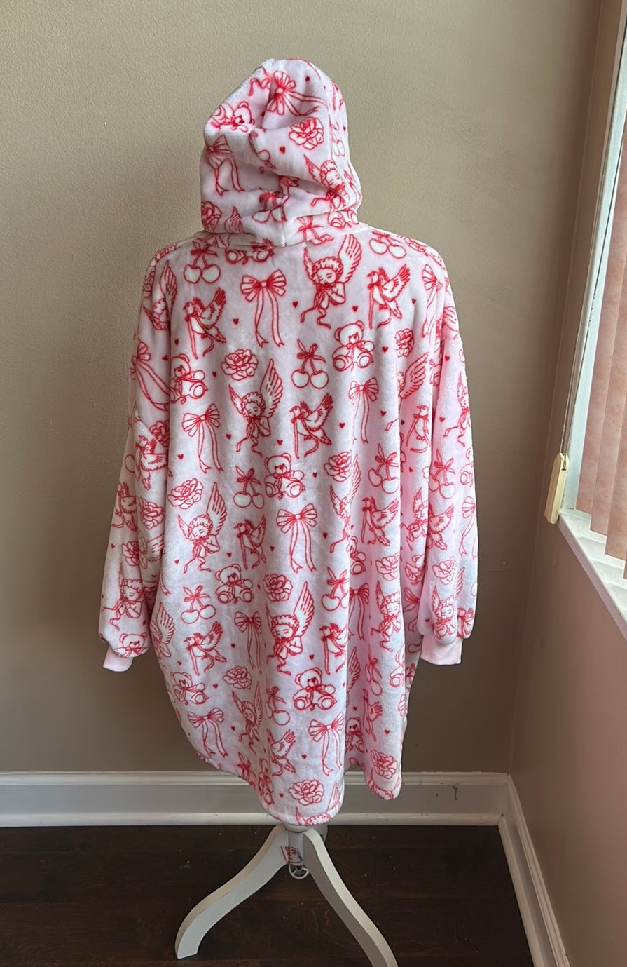 Marlo Lorenz Throwzy Poncho Bows Valentines Cupid Teddy Bear New Gift OS