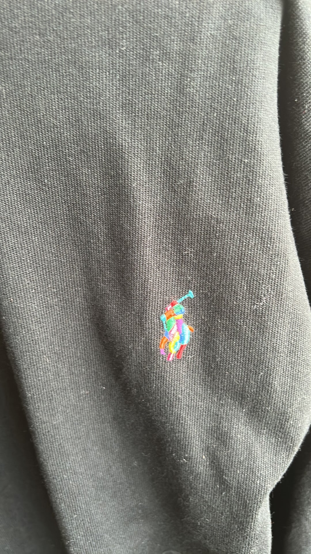 Polo Ralph Lauren Mens Black Tshirt Long Sleeve 3XLT Pony Logo In Back Cotton