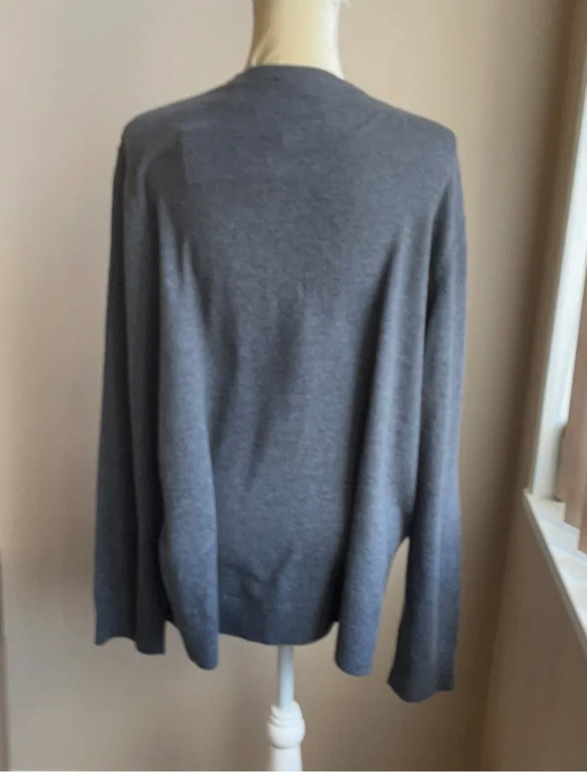 Theory Mens Sweater Charcoal Gray Size XXL Pullover Riland Wool Blend