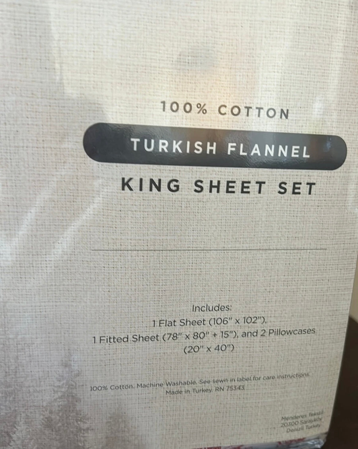 Aspen Home King Sheet set Christmas Trees Houses New Cotton Flannel Snowman