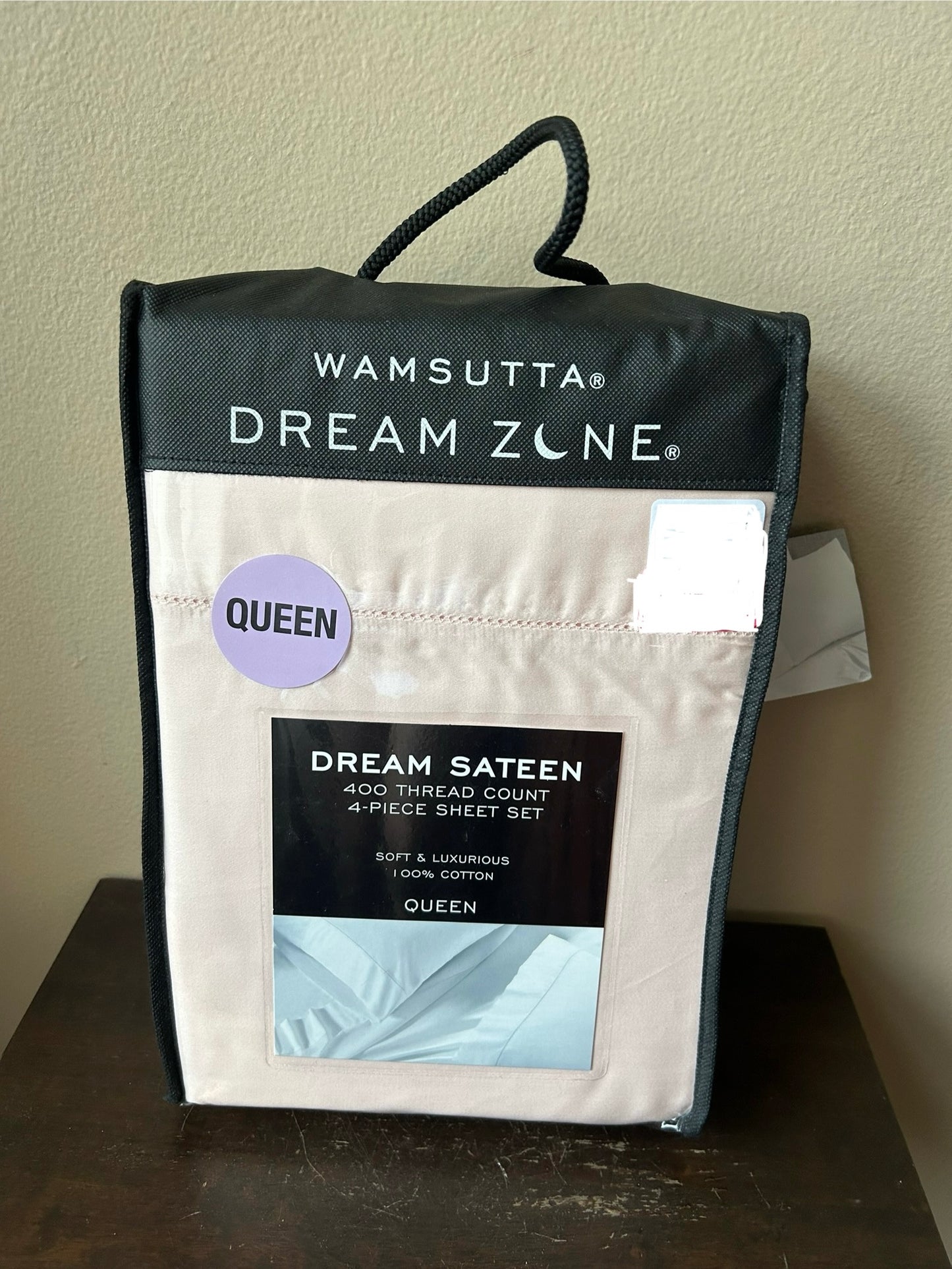 Wamsutta Dream Zone Queen Sheet Set 400 TC Dream Sateen Pink 4 PC