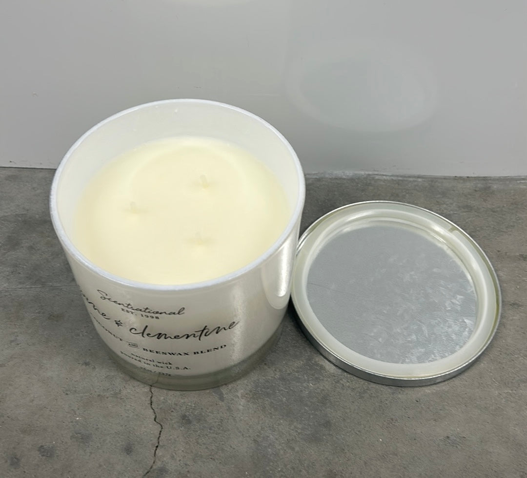 Scentsational Pine & Clementine Candle Large Glass Jar 26oz Coconut Beeswax