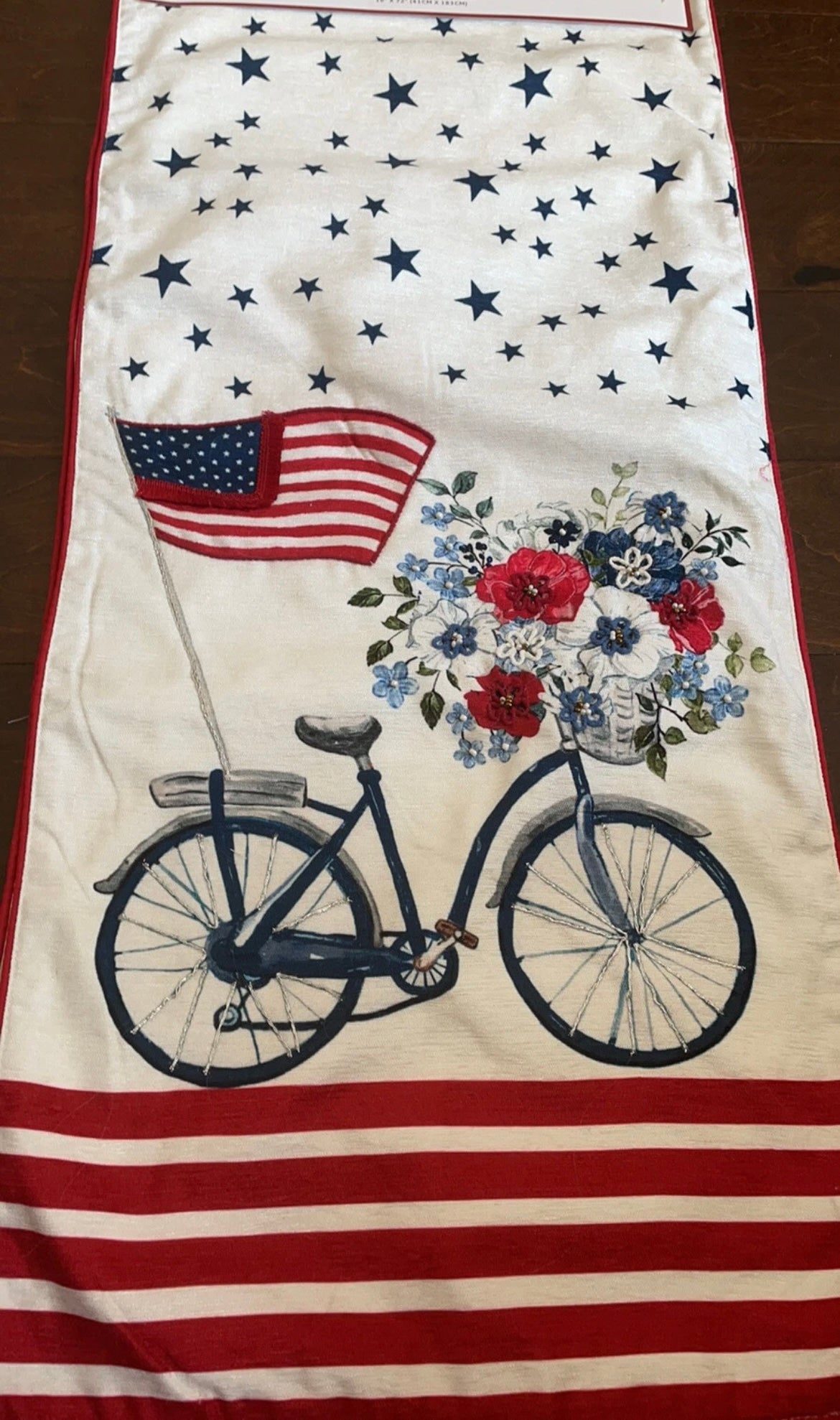 Storehouse Americana Red White Blue Table Runner Farmhouse July 4th 16”x72”