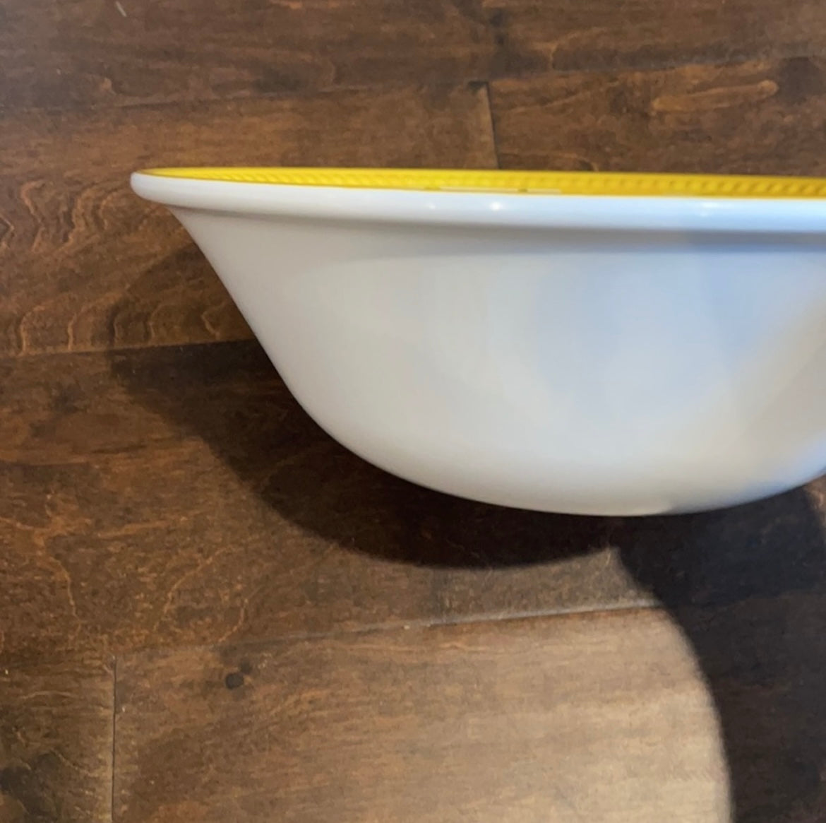 Farmhouse Rachel Ashwell Lemon Print Melamine Serving Bowl 11” Dia butterflies