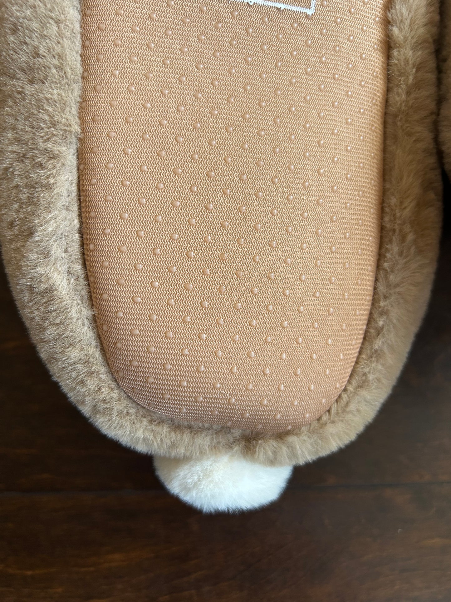New Womens Faux Fur Slippers New Sz S (5/6) Bunny Easter Beige Off White