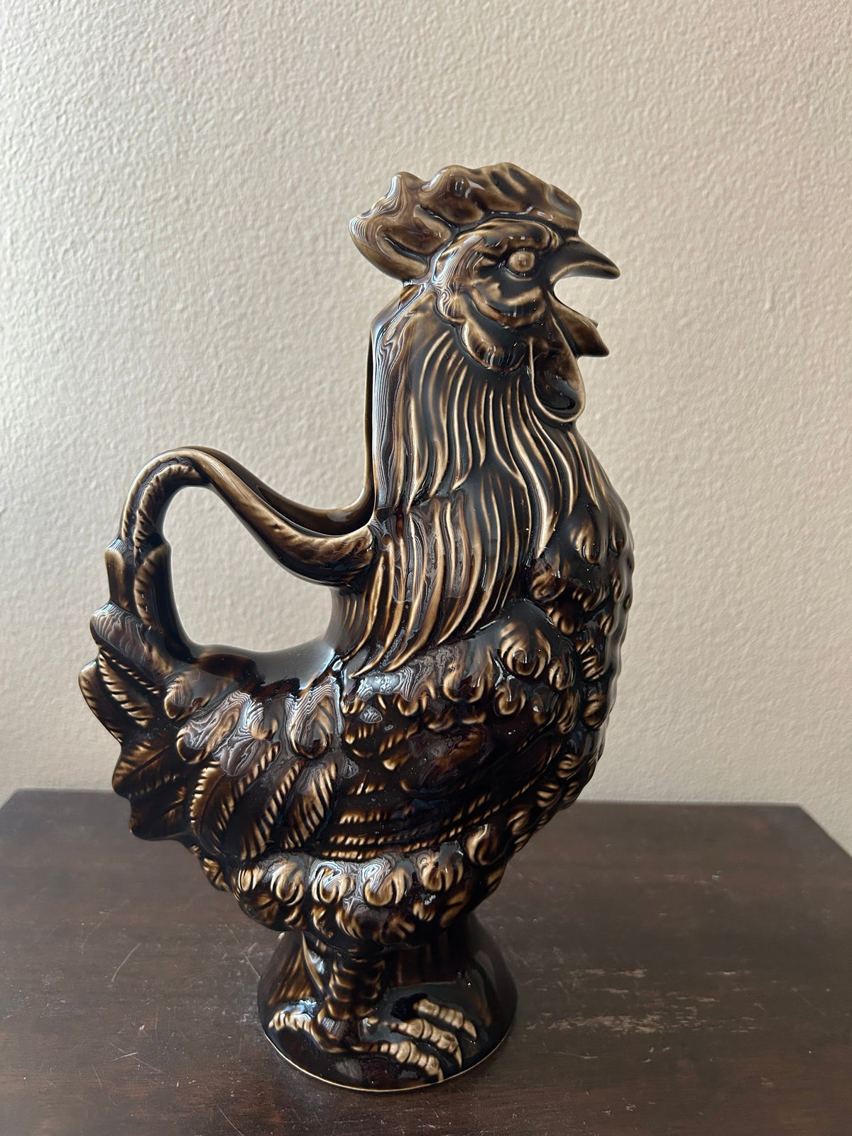 Matceramica Ceramic Pitcher Rooster Fall Thanksgiving New Made In Portugal