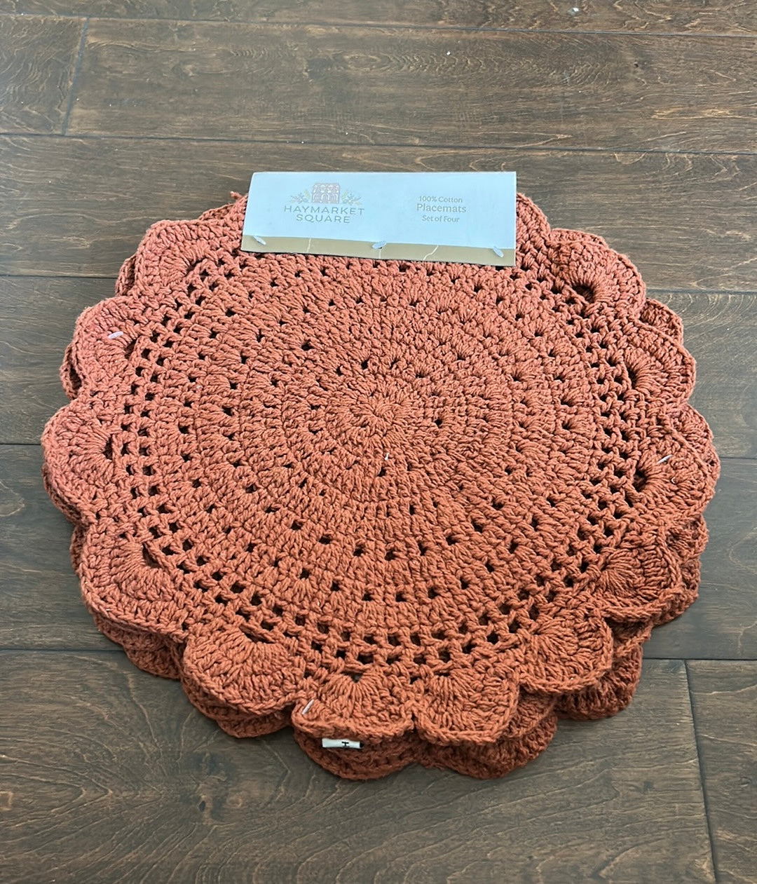 Haymarket Set Of 4 Placemats Rust New Crotchet Fall Thanksgiving