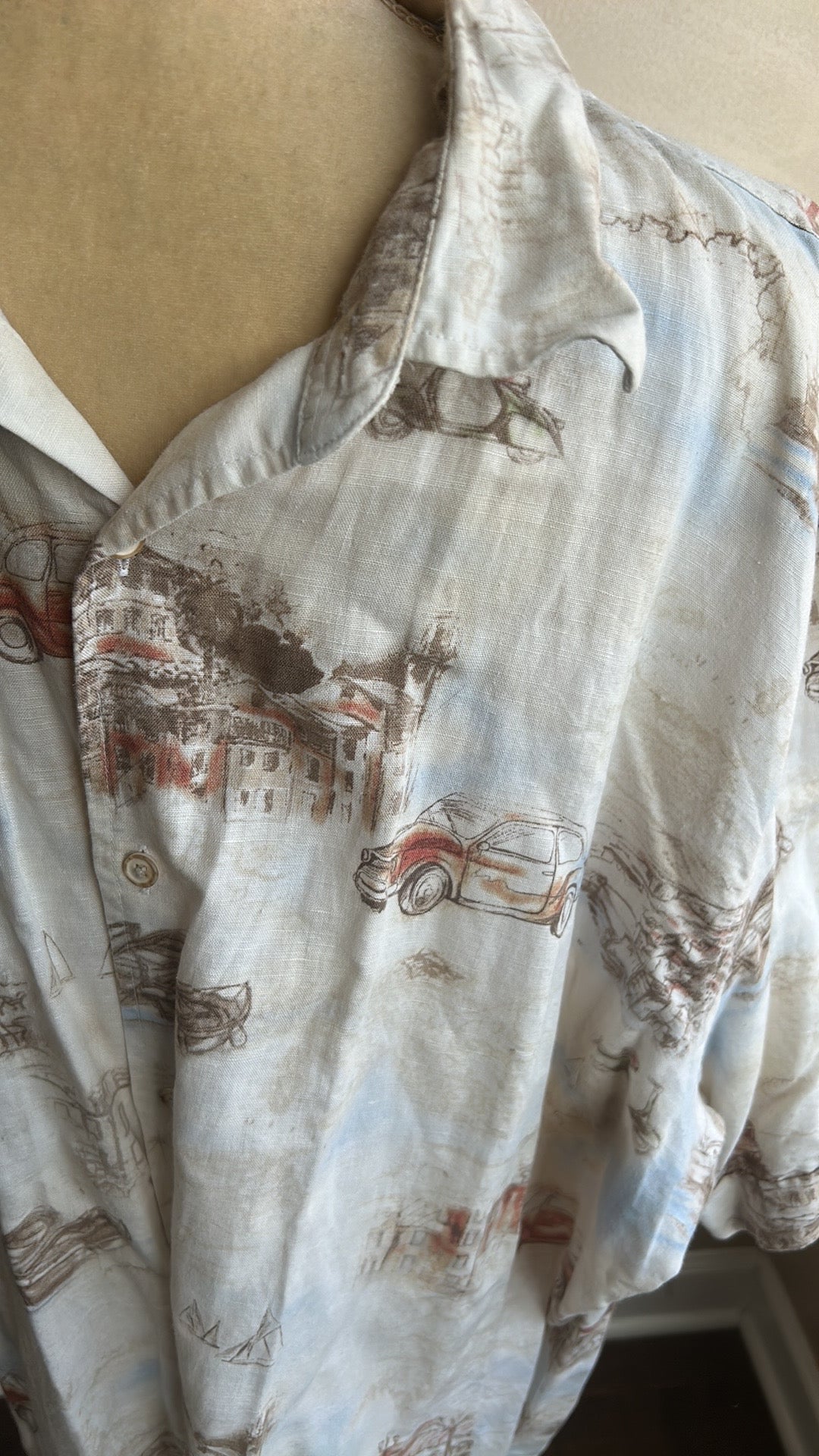 Tasso Elba Men’s Set Of 2 Shirts Summer Short Sleeve 2XL Tropical Linen Blend