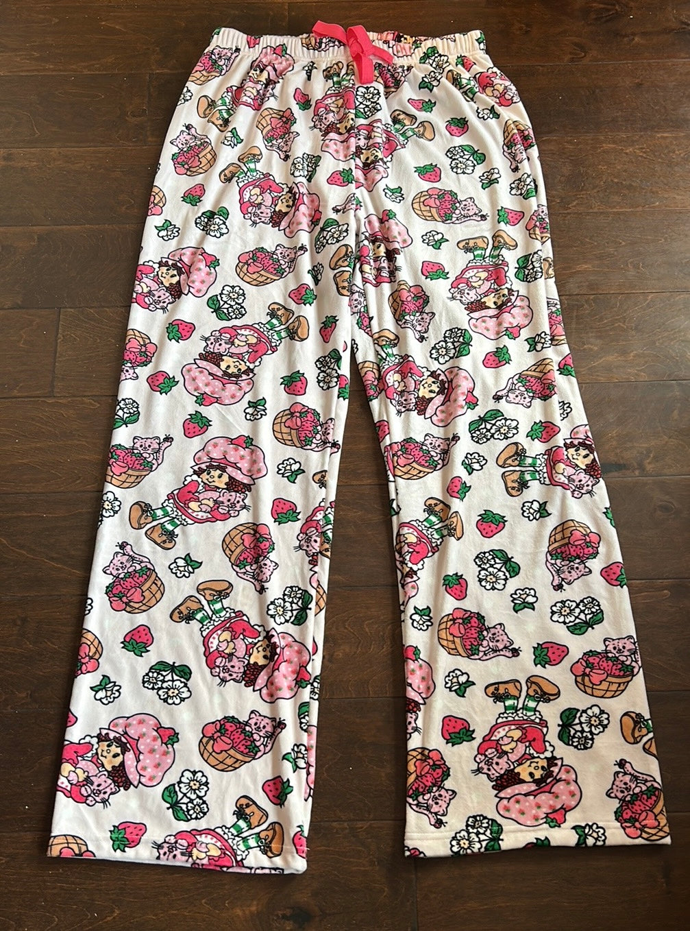 Munki Munki Womens Pajama Pants Strawberry Shortcake New Sz XL Valentines Hearts