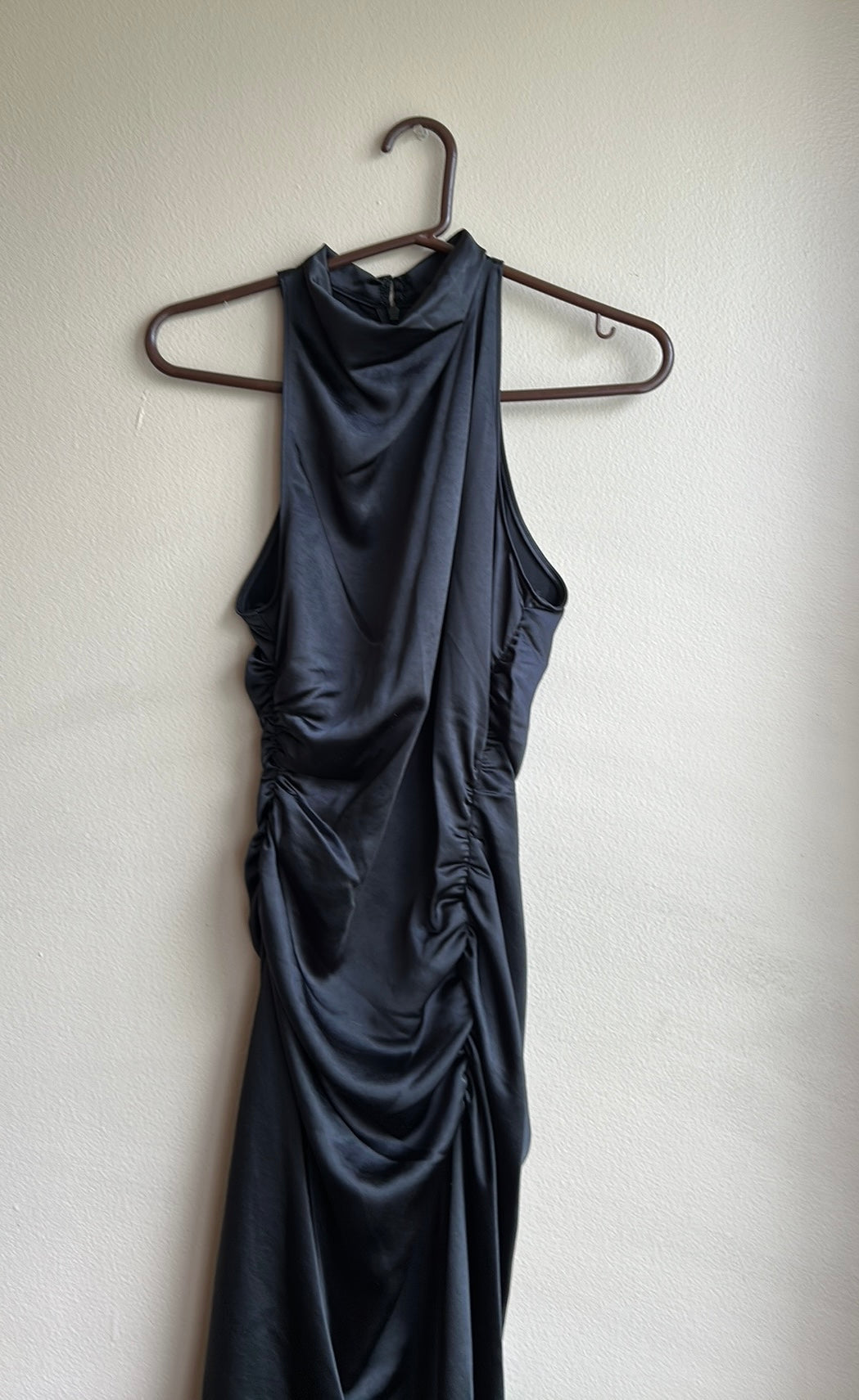 A.L.C Inez Black Midi Dress Ruched Sz S New Formal