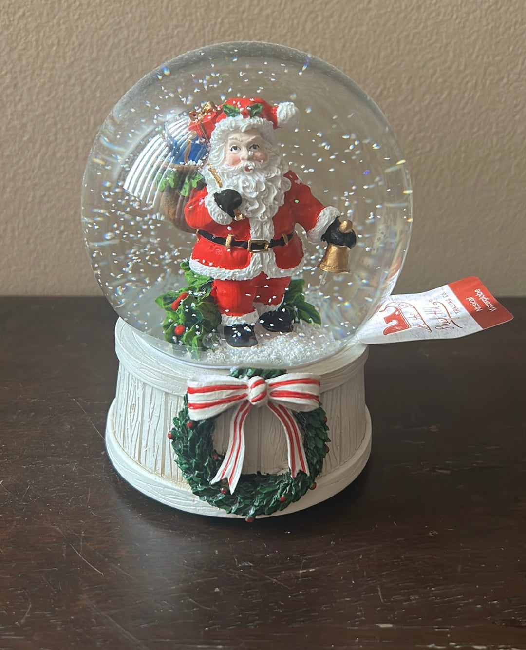 Sleigh Hill Trading Co Santa Claus With Gifts Snowglobe Musical Christmas