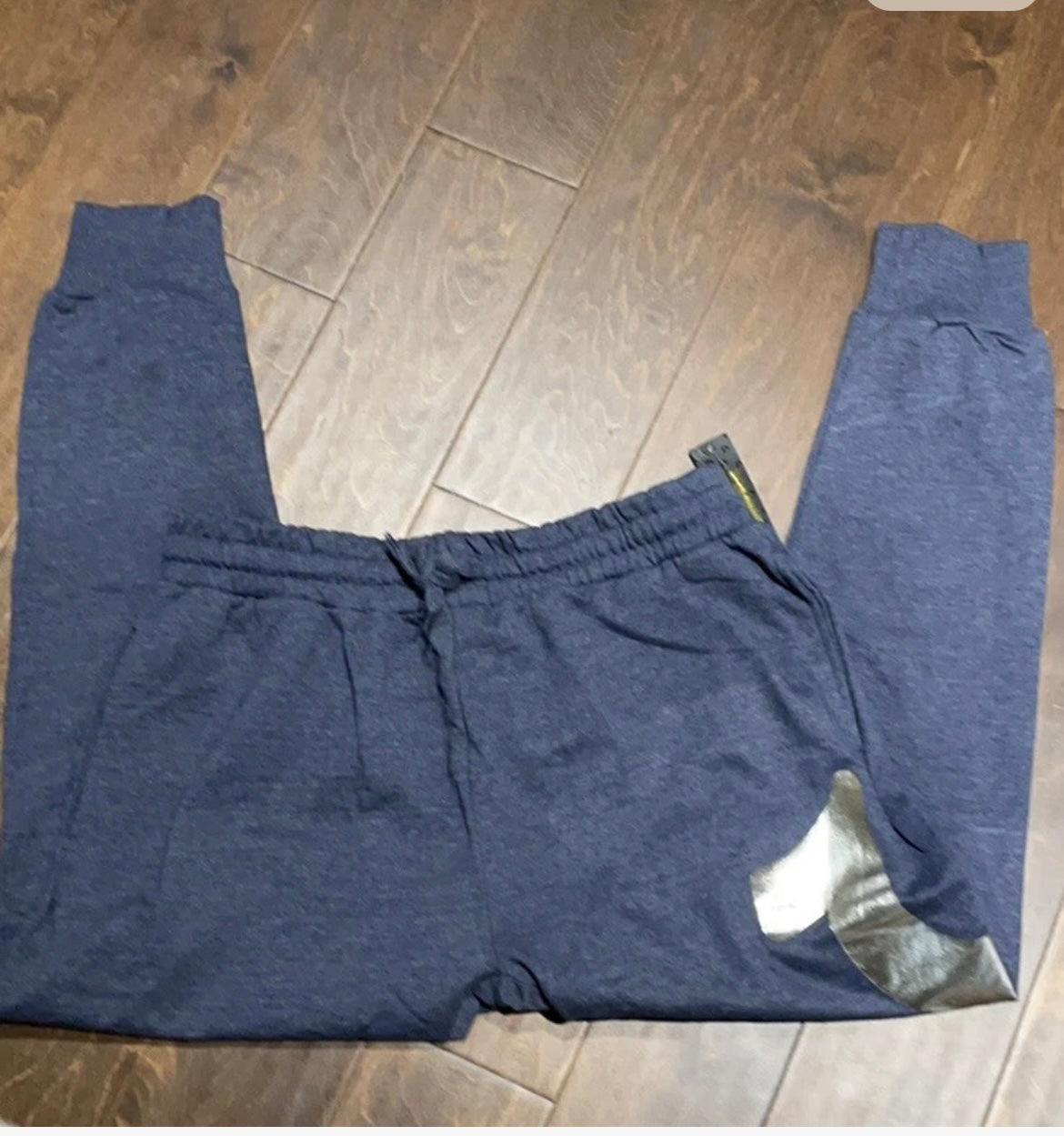 True Religion Mens Sweatpants Joggers Sz M Bluish Gray With Silver Logo New