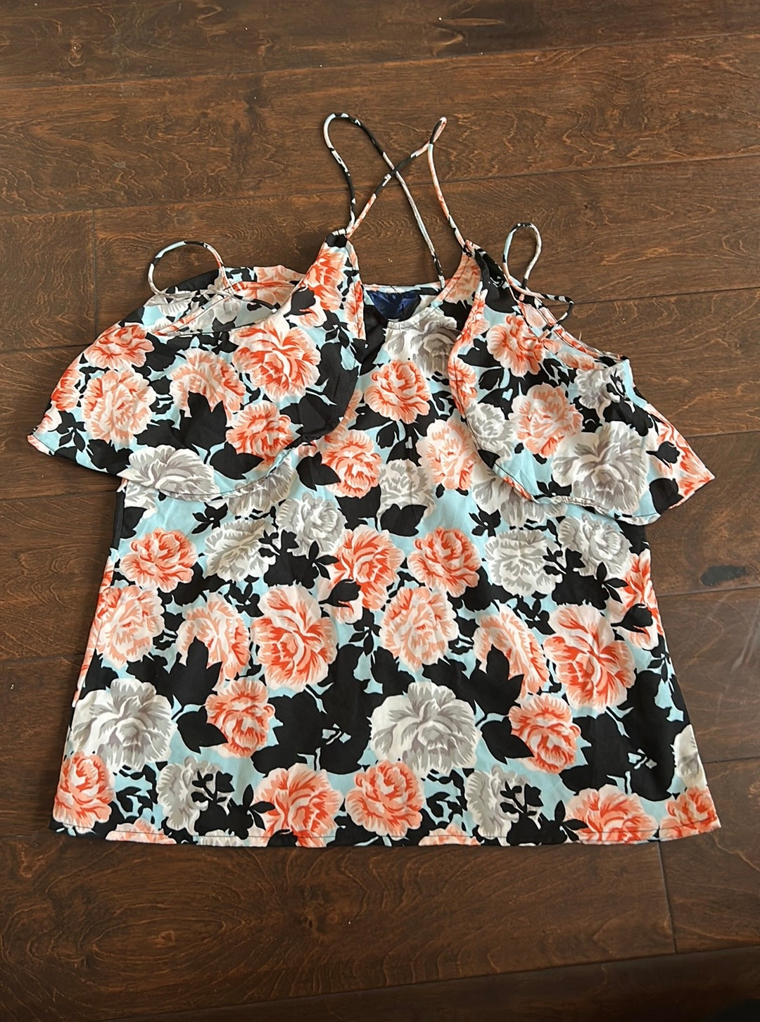 Blue Rain Womens Blouse Sz XS New Floral Cold Shoulder ST2125