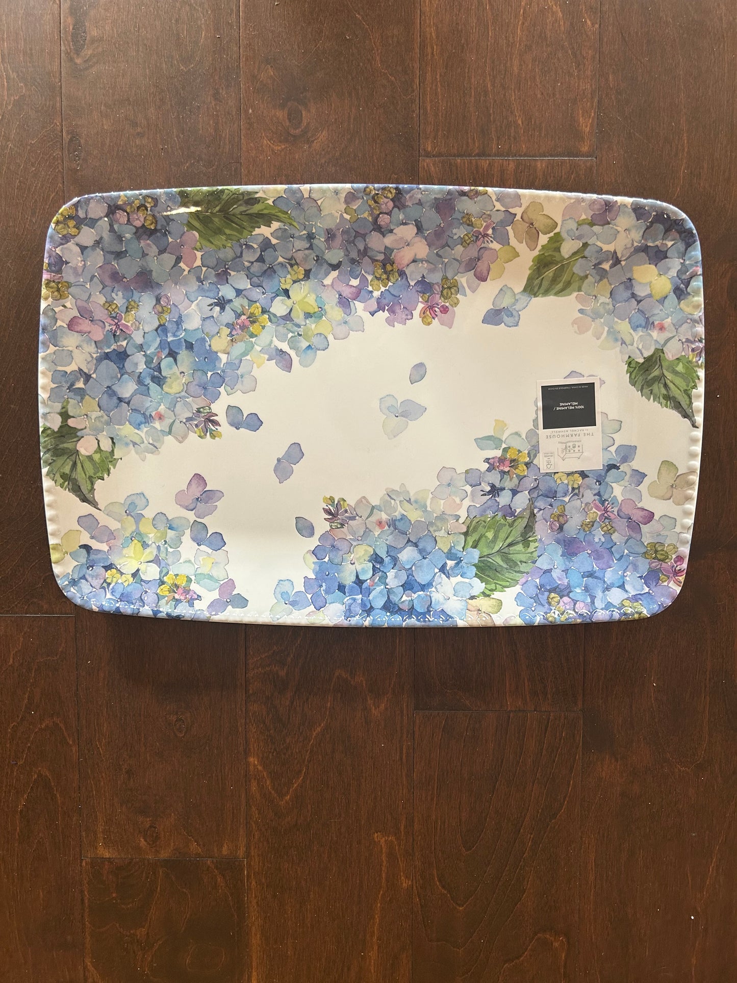 Rachel Ashwell New Hydrangea Serving Platter Floral 17 3/4”x11 1/4” Melamine