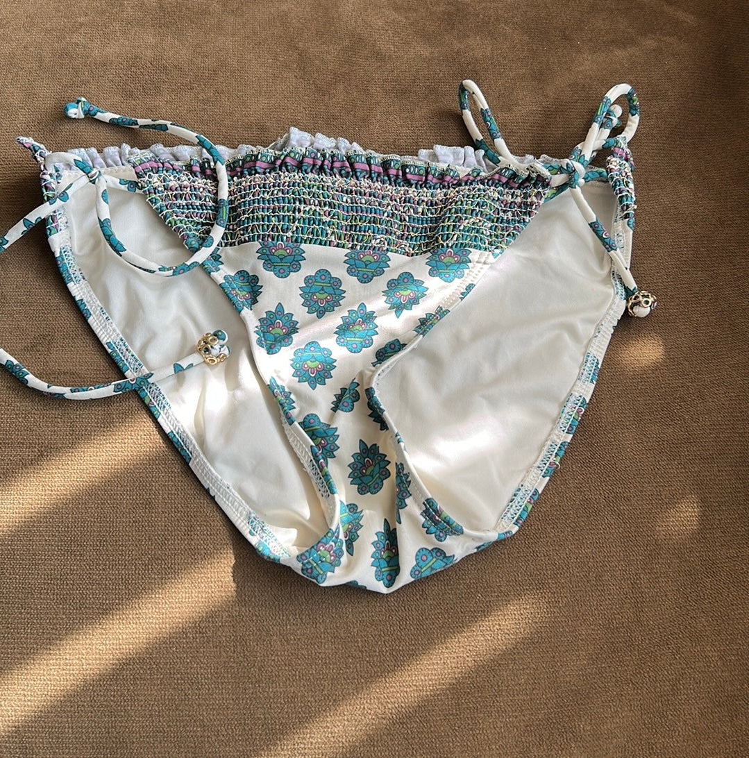 Juicy Couture Womens Smocked swim bikini bottoms ST2825 Sz S