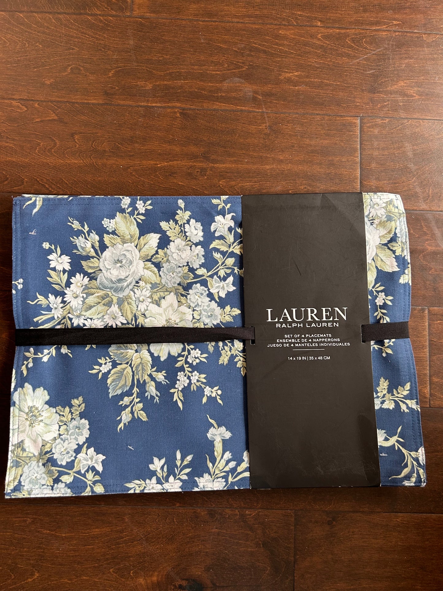 Lauren Ralph Lauren New Set Of 4 Placenats Blue Floral