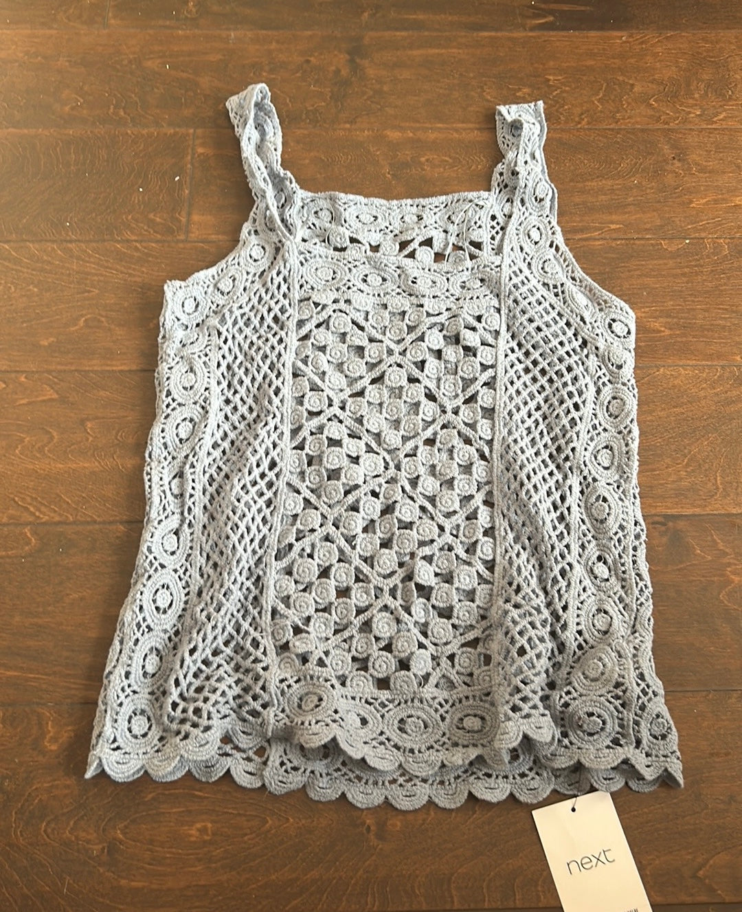 Next Women’s Tank Top Sz XS Blue ST2925 Crotchet