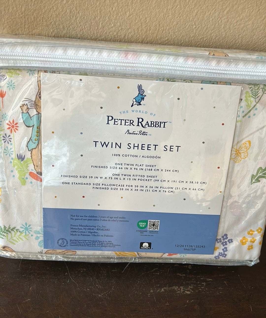 Peter Rabbit Twin Sheet Set New Cotton Easter Spring Floral
