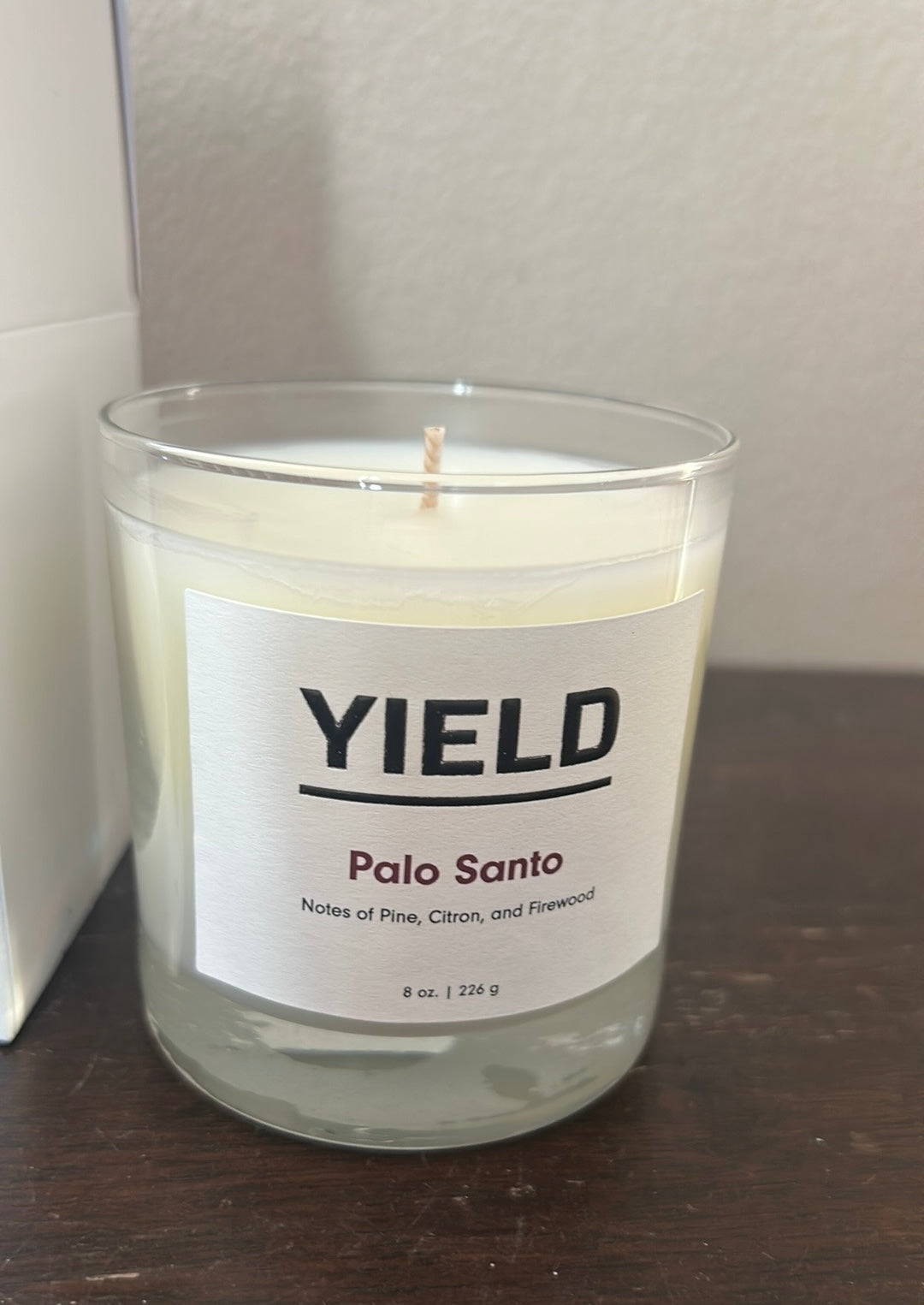 Yield Scented Candle “Palo Santo” 8 Oz New Soy Wax Made In USA