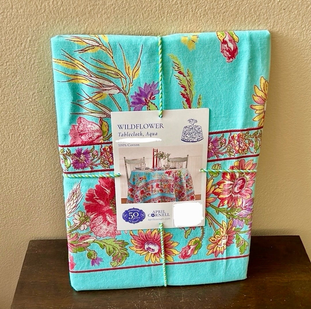 April Cornell Cotton Tablecloth Wildflowers Floral Spring Summer