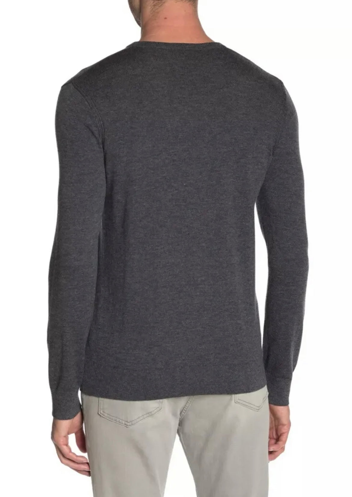 Theory Mens Sweater Charcoal Gray Size XXL Pullover Riland Wool Blend