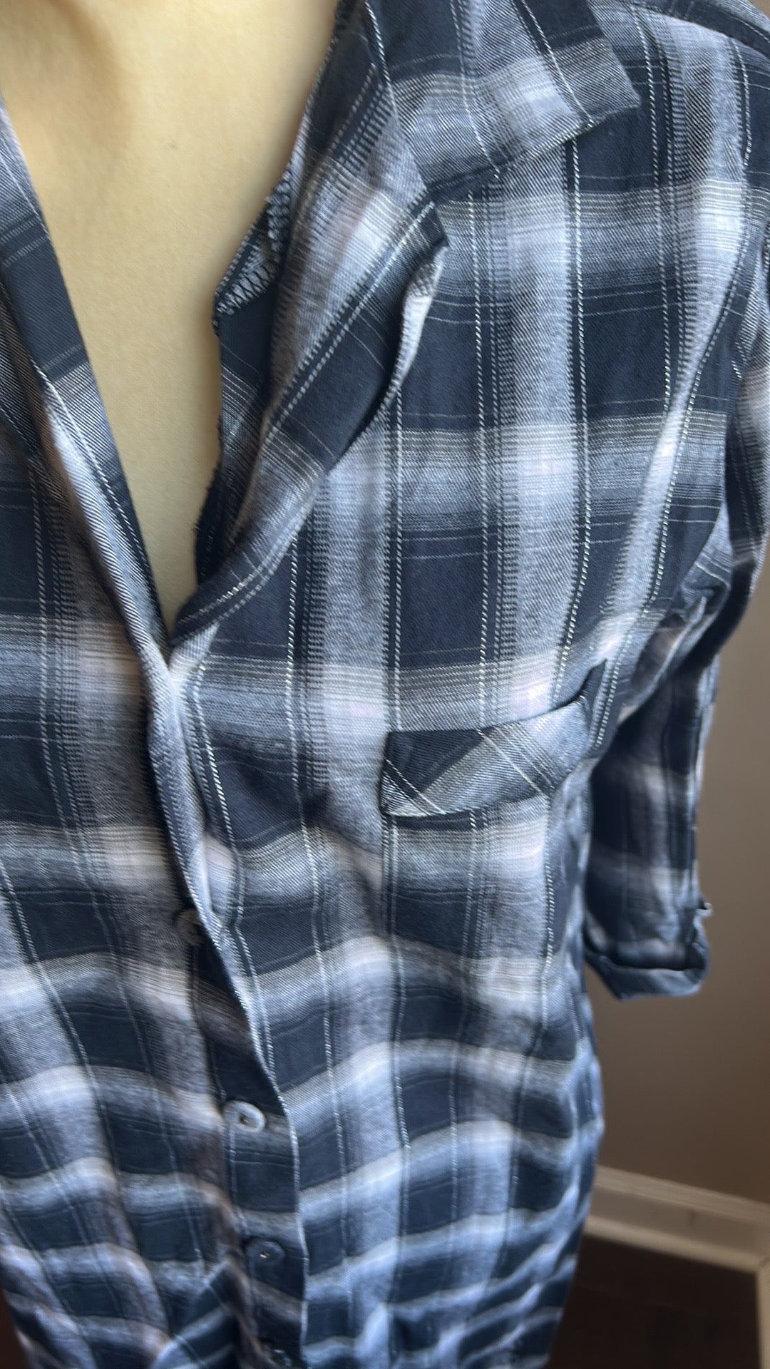 Marks & Spencer Women’s Sz 6 Nightshirt New Plaid Lurex ST2125