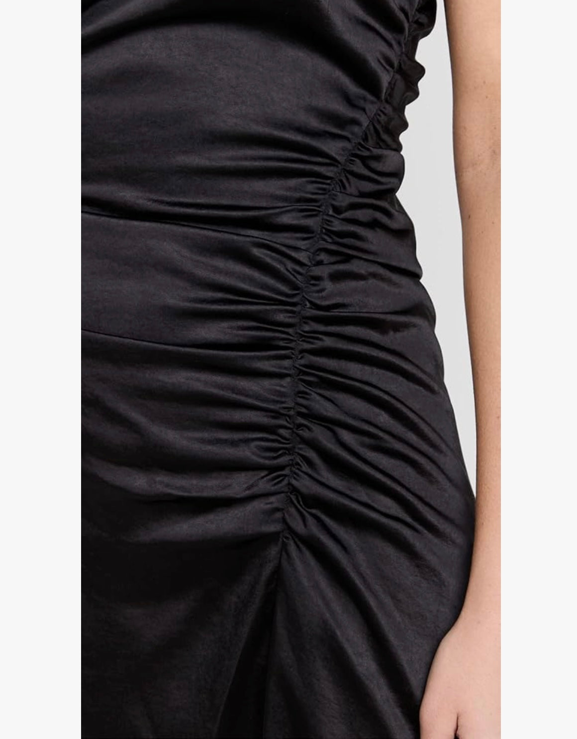 A.L.C Inez Black Midi Dress Ruched Sz S New Formal