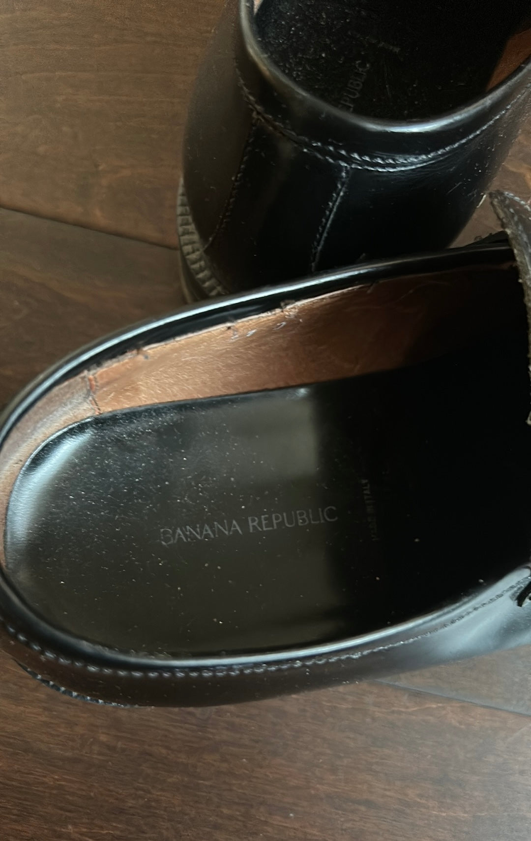 Banana Republic Men’s Dress Shoes Black Sz 11 Slip on Leather