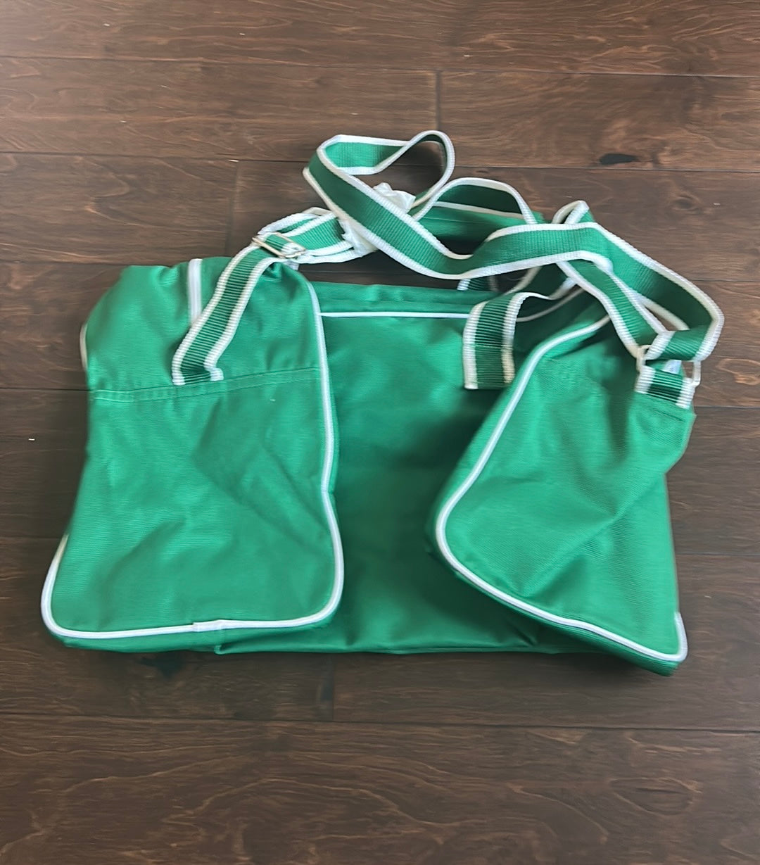 Lacoste New Duffel Bag Green White Crocodile Logo Travel Gym