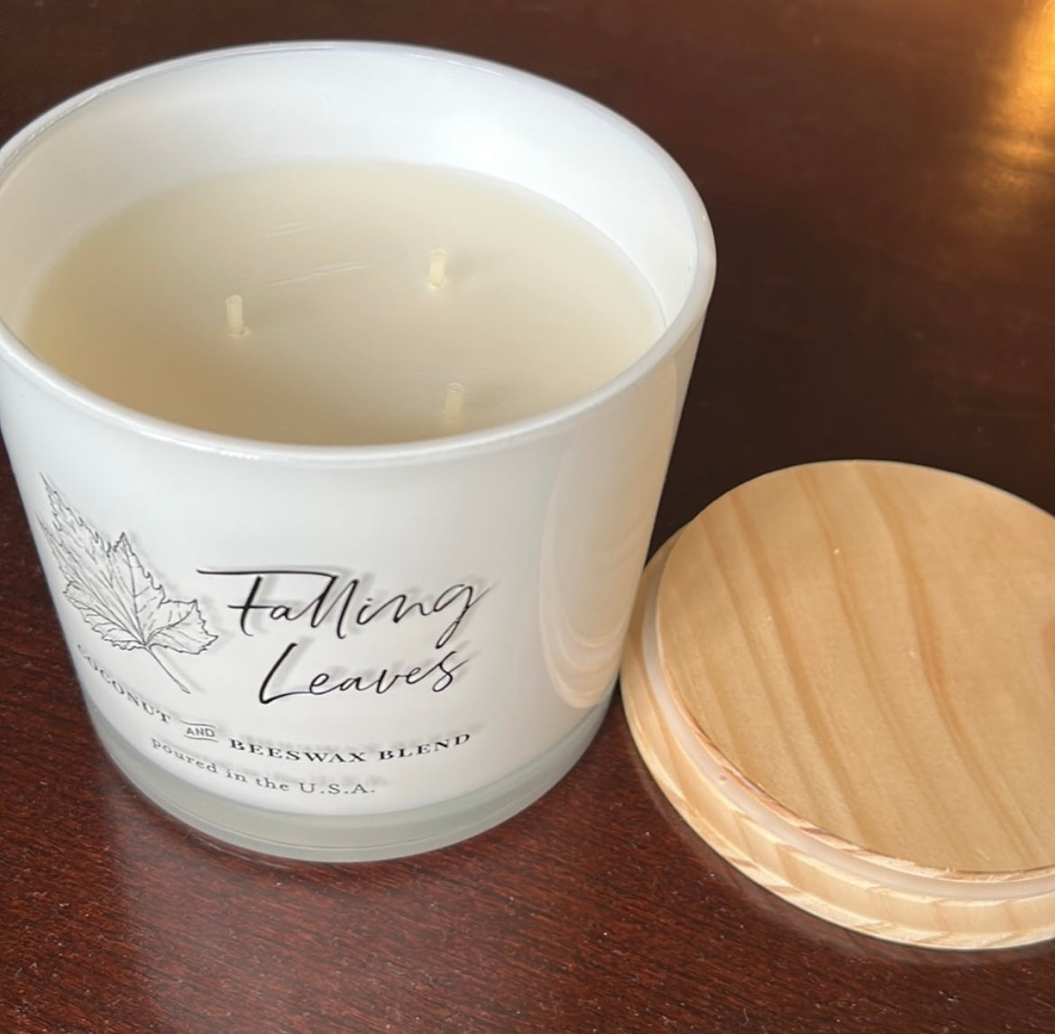 Scentsational Falling Leaves Candle Large 26 Oz Fall Fragrance Coconut Wax Blend
