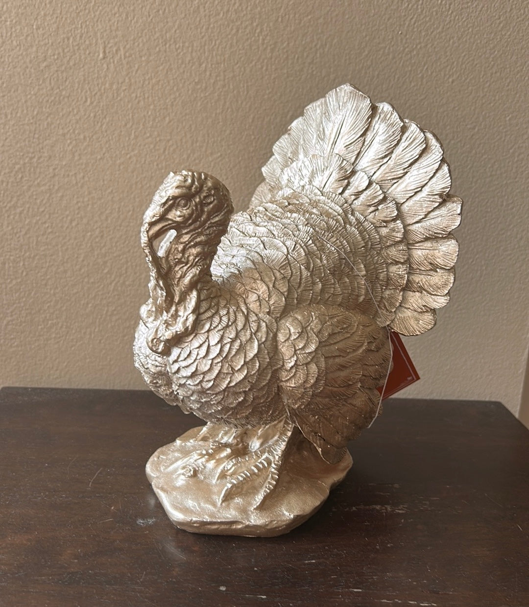 Martha Stewart Turkey Thanksgiving Fall Figurine New 9” Tall Gold New