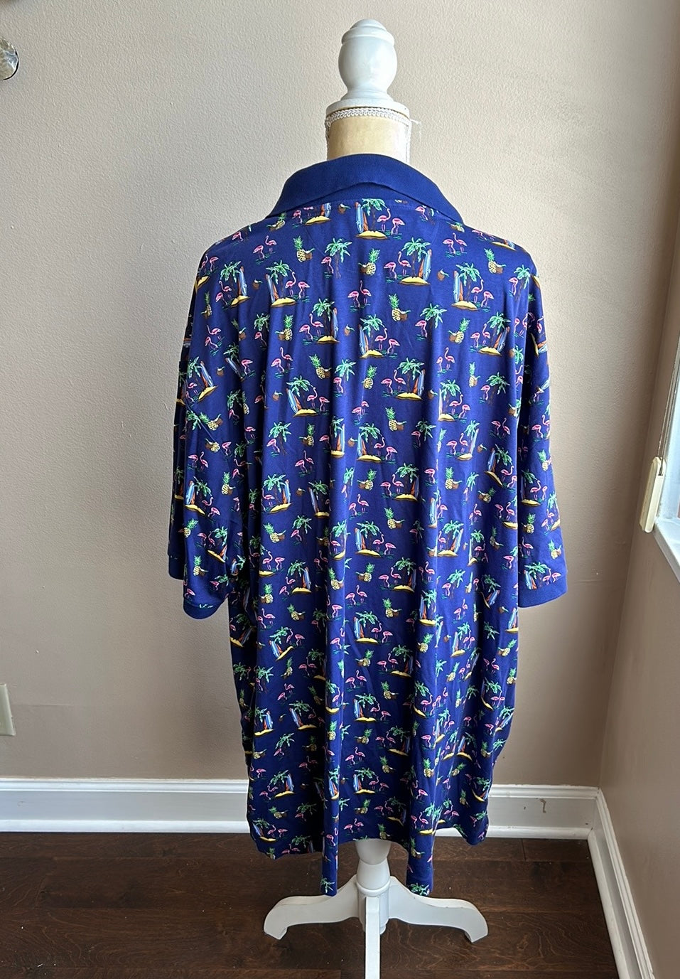 Polo Ralph lauren Mens Polo shirt Sz 5XB NWT Flamingo Tropical Big & Tall