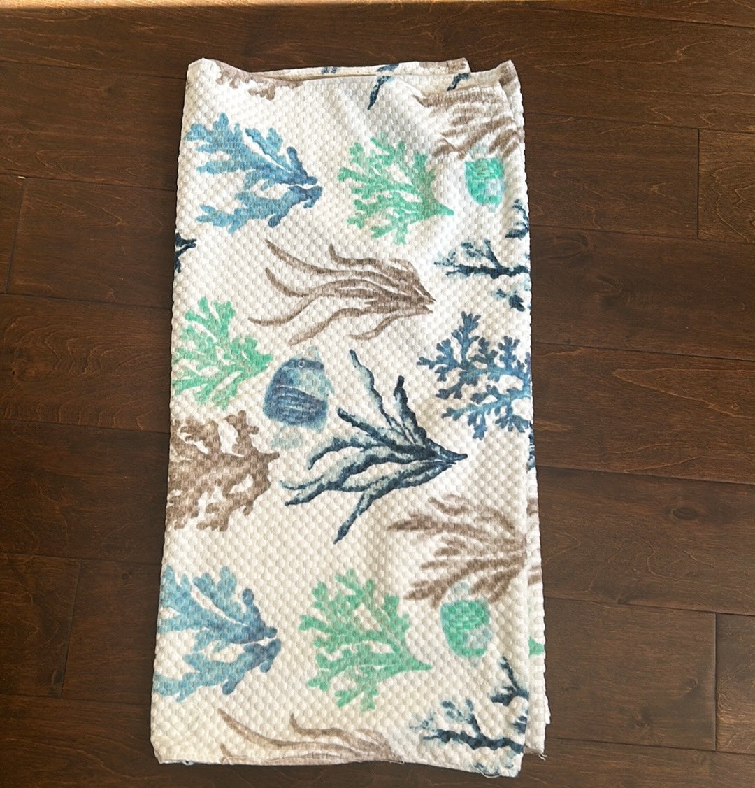 Deborah Connolly Designs Beach Towel Coral Reef Print cotton Blend 27”x 55”
