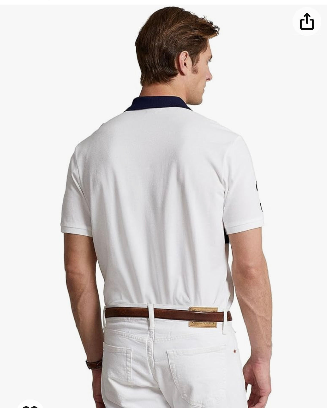 Ralph Lauren Men's Striped Crest Polo Shirt Short Sleeve Sz 2XLT Big & Tall