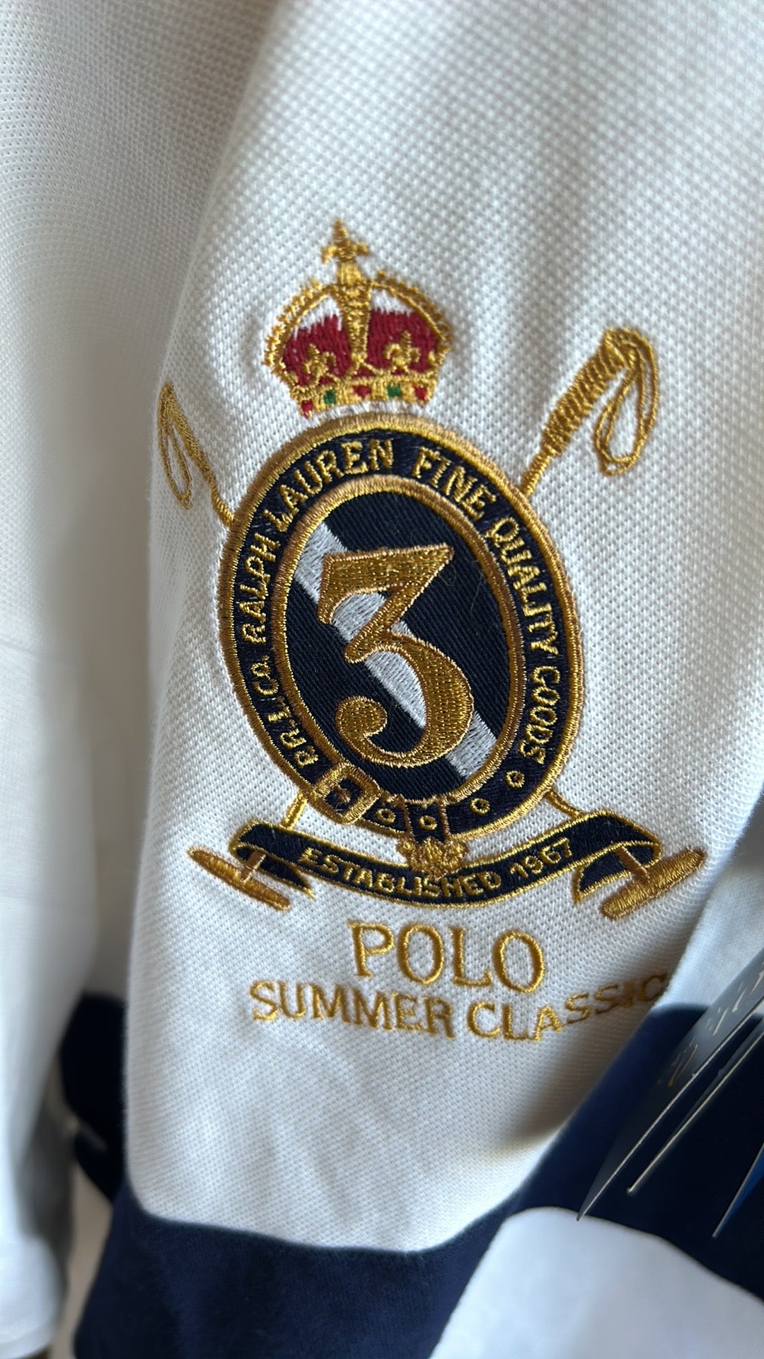 Ralph Lauren Men's Striped Crest Polo Shirt Short Sleeve Sz 2XLT Big & Tall