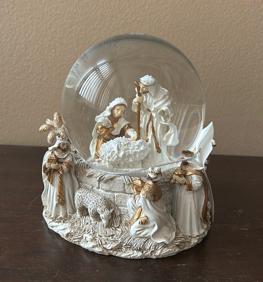 Love & Light Nativity Scene Snowglobe New Baby Jesus Christmas Shepherds