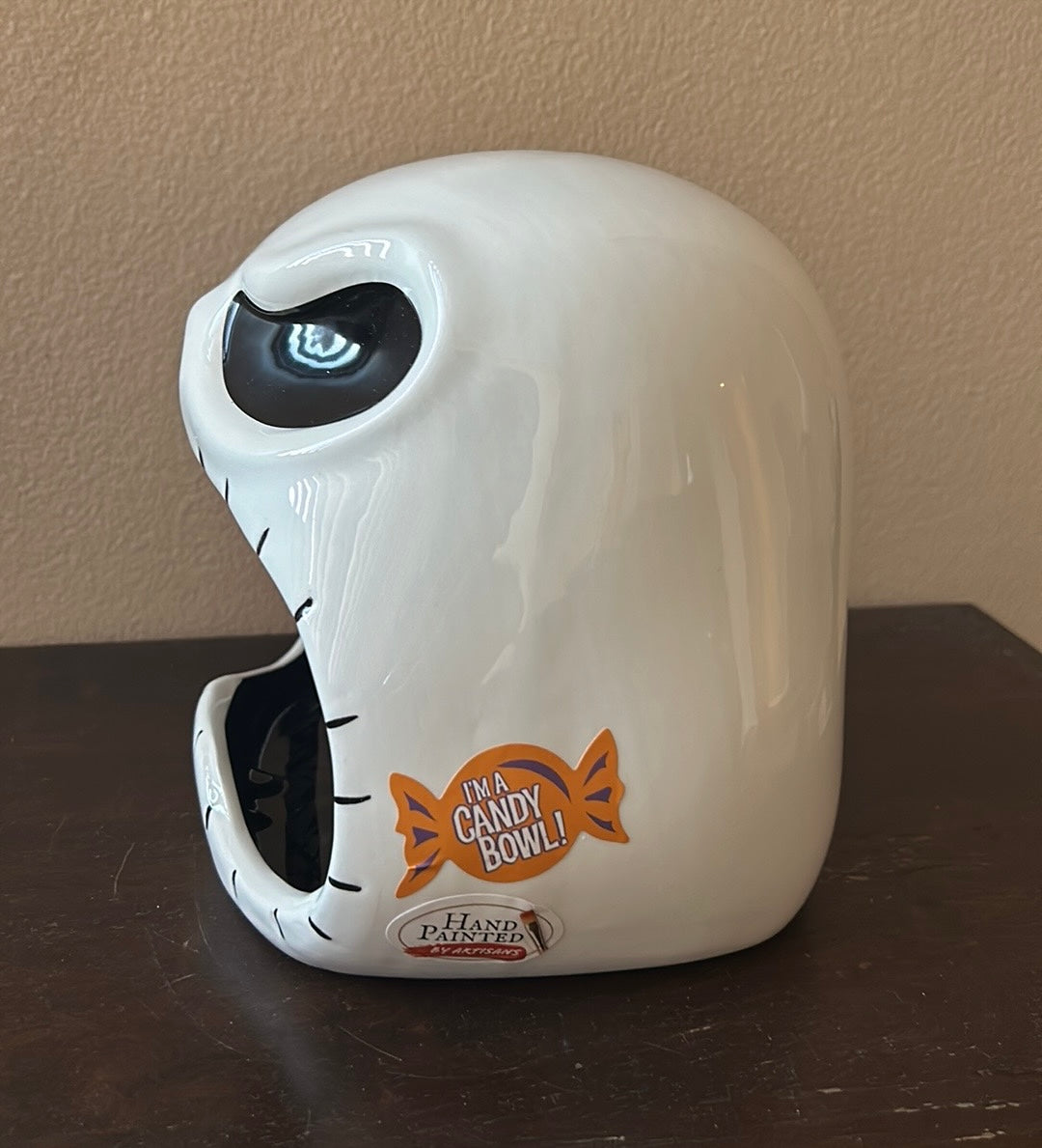 Nightmare Before Christmas Open Mouth Jack Skellington Ceramic Candy Bowl New