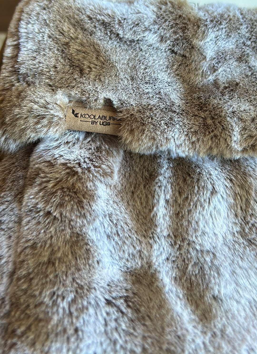 KOOLABURRA by Ugg Faux FUR Beige Brown 21" CHRISTMAS STOCKING New