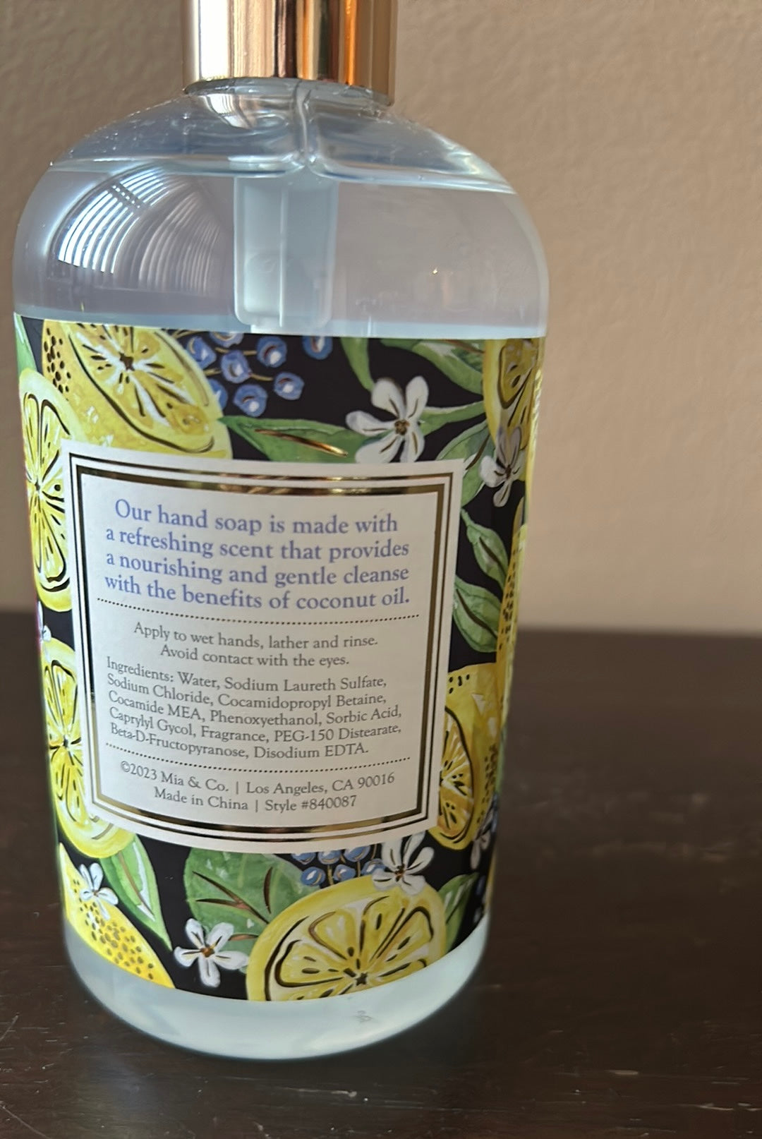 2 Mia & Co Meyer Lemon Hand Soap New 24 Fl Oz